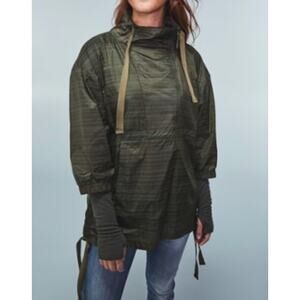 REI Co-Op Womens Green Screenline Hybrid Lightweight Hiking Outdoor Jacket Large